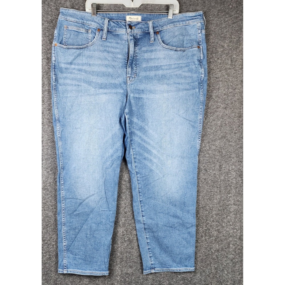 Madewell High Rise Straight Leg Jeans Women 22W Blue Medium Wash Denim